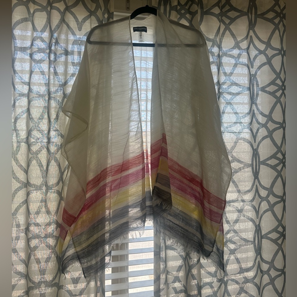 KARL LAGERFELD SWIM COVER UP (ONE SIZE) Striped Lightweight